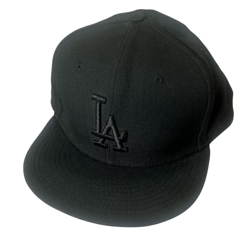 New Era Men's MLB Los Angeles Dodgers Black 59 FIFTY Cap Hat Baseball Size 7 5/8